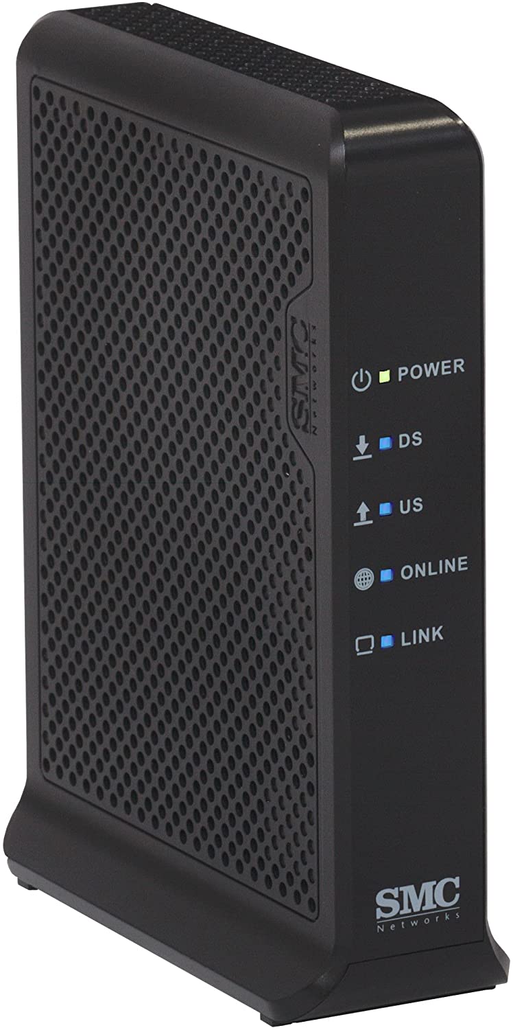 SMC NETWORKS D3CM1604 Modem (DOCSIS 3.0, 16x4 Channel Bonding) Approved for Time Warner Cable, Charter, Cox, Spectrum