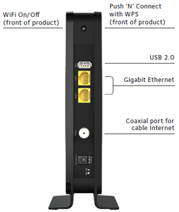 NETGEAR C3000 N300 WiFi Cable Modem Router